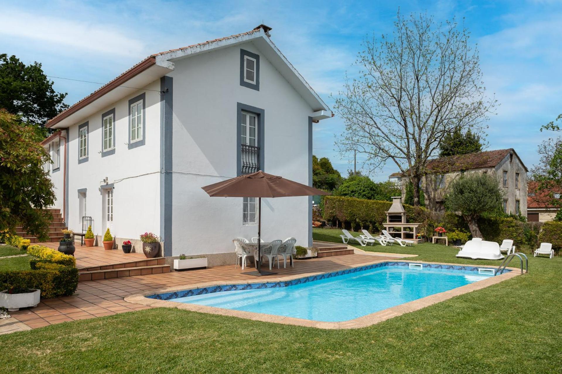 Casa Tarrío con Piscina - Santiago de Compostela Vila Boqueixon Exterior foto