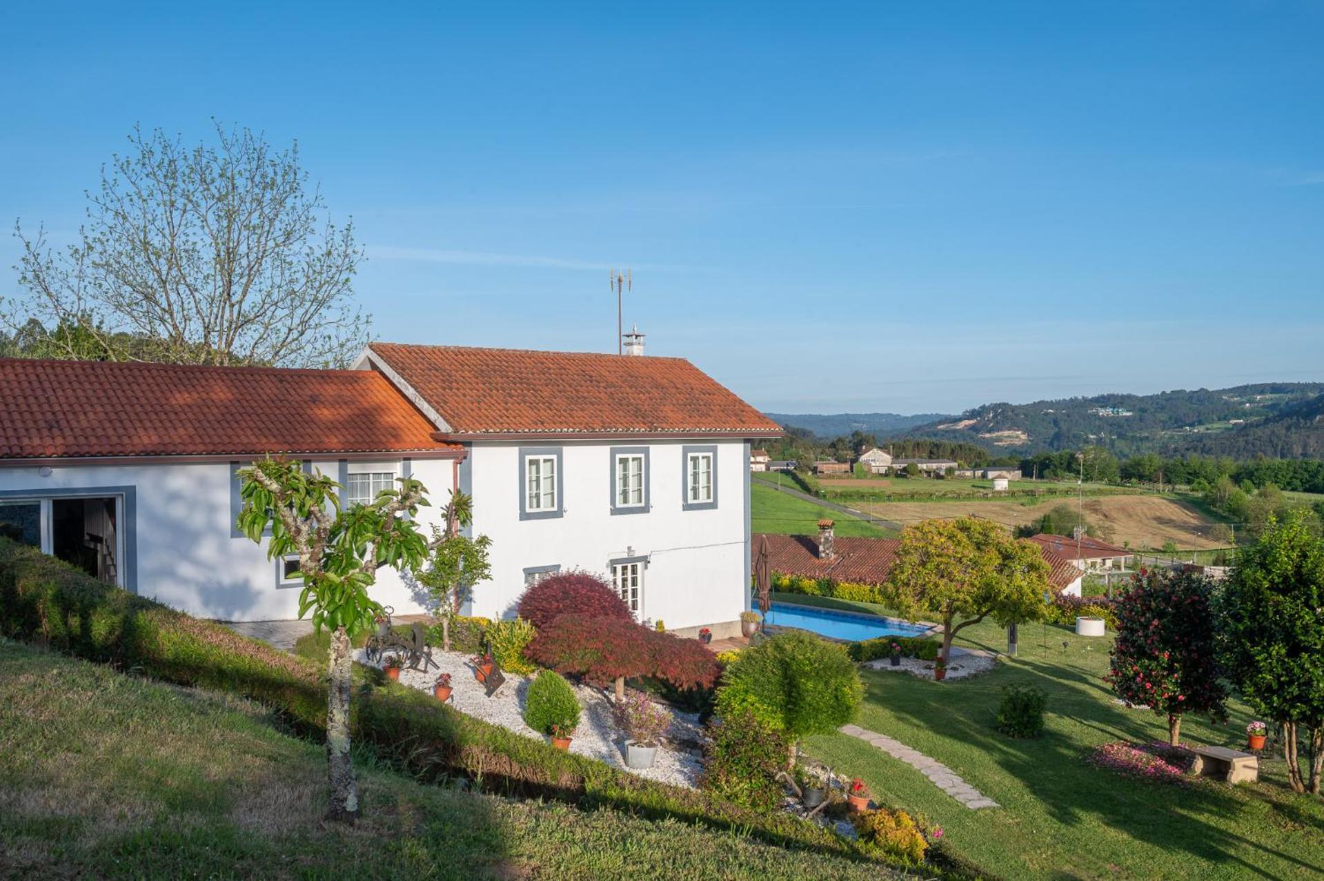 Casa Tarrío con Piscina - Santiago de Compostela Vila Boqueixon Exterior foto